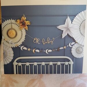 Oh Baby Letter Banner For Baby Shower With Stars And Moons Banner